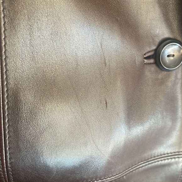 HETTABRETZ LEATHER AND FUR COAT NWOT SIZE 42 - Picture 6 of 6